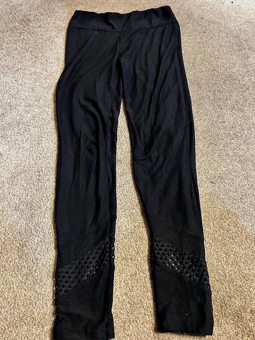 No Boundaries Black Mesh Panel Leggings Small